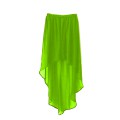 Зелёная шифоновая юбка асимметричного кроя