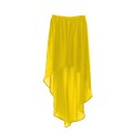 Жёлтая шифоновая юбка асимметричного кроя