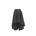 Чёрная асимметричная юбка из атлас-хлопка