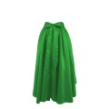 Зелёная асимметричная юбка из атлас-хлопка