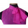 Шёлковая дизайнерская блузка цвета фуксии