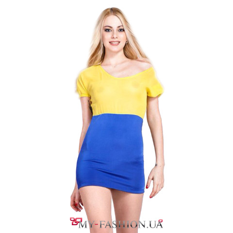 Короткое летнее платье в национальном колорите