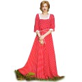 Красное дизайнерское платье максимальной длины