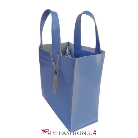 Сумка женская из лаковой кожи без подкладки
