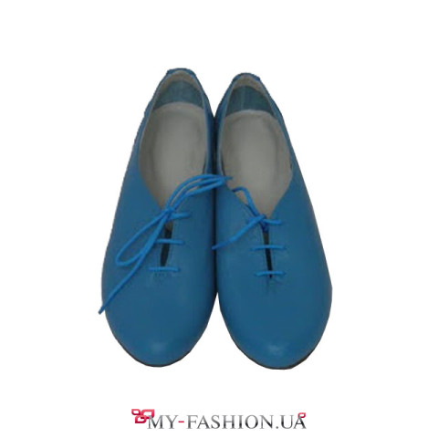 Туфли женские без подкладки в 38 и 39 размерах васильковые