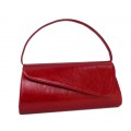 Красная кожаная сумка- клатч прямоугольной формы