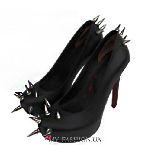 Экстравагантные туфли из натуральной кожи