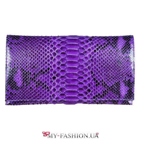 Превосходный клатч из натуральной кожи питона