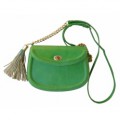 Зелёная сумочка из натуральной кожи