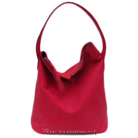 Сумка из натуральной кожи с вышивкой