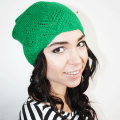 Зеленая вязаная шапка Украинская мода Gavrilina Nataliya