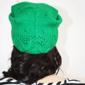 Зеленая вязаная шапка Украинская мода Gavrilina Nataliya