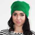 Зеленая вязаная шапка Украинская мода Gavrilina Nataliya