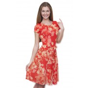 Классическое лёгкое платье с цветочным рисунком
