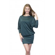 Платье-туника тёмно-зелёного цвета