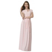 Длинное платье нежно-розового цвета