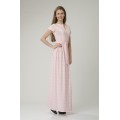 Длинное платье нежно-розового цвета