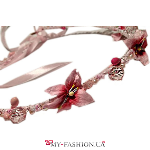 Украшение для волос "Лилия в ленте"