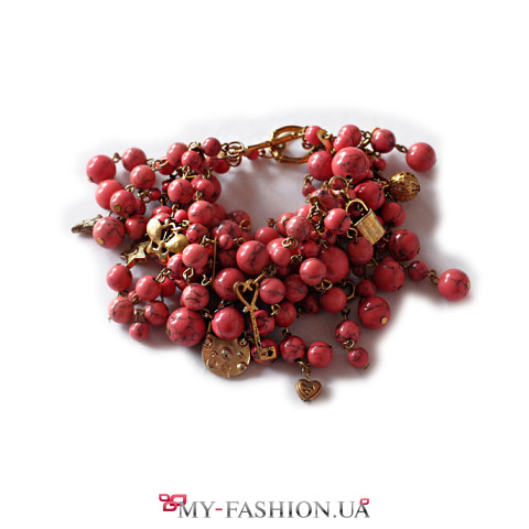 Крупный авторский браслет из камня