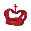 Оригинальная красная корона с вуалью