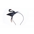 Ободок для волос "Чёрный лебедь"