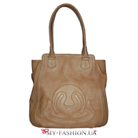 Дизайнерская сумка из натуральной кожи