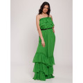 Зеленый сарафан макси 2020
