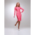 Вечернее платье из розового гипюра