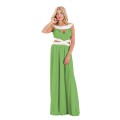Длинное зелёное платье в греческом стиле
