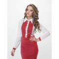 Стильное платье красного цвета для бизнес-леди