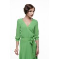 Привлекательное платье зелёного цвета из шифона