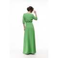 Привлекательное платье зелёного цвета из шифона