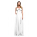 Потрясающее белое платье максимальной длины