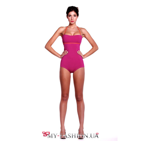 Безупречный слитный купальник цвета фуксии