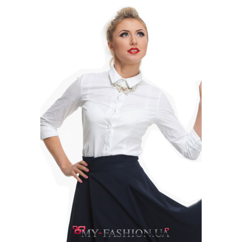 Белая хлопковая блуза Белая хлопковая блуза