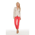 Бежевый классический женский пиджак из хлопка
