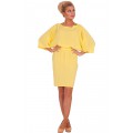 Жёлтое платье с широкими рукавами