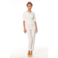 Жаккардовый комбинезон белого цвета