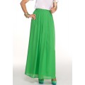 Зелёная шифоновая юбка в пол