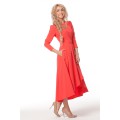 Асимметричное платье красного цвета из костюмной ткани