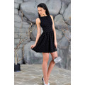 Коктейльное короткое платье чёрного цвета