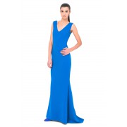 Вечернее платье из вискозы красивого синего цвета