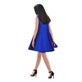 Стильное платье-жакет насыщенного синего цвета