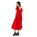 Восхитительное красное платье средней длины
