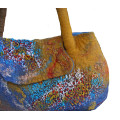 Сумка водная рябь выполнена в технике мокрого валяния