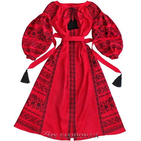 Вышитая платье "Таинственное" - пылкий украинский шарм