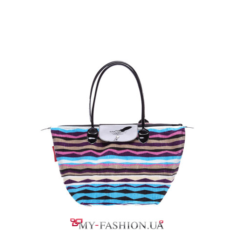 Молодёжная яркая сумка в полоску