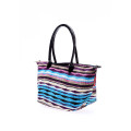 Яркая летняя полосатая сумка из текстиля