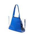 Прозрачная сумка с синими вставками