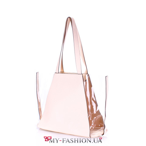 Оригинальная прозрачная сумка с чёрной окантовкой Оригинальная прозрачная сумка с чёрной окантовкой
